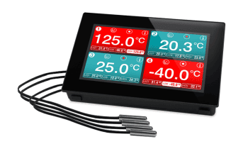 EL-SGD-43-ATP | Temperature Logger Display | Temperature Data Logger | PanelPilot Add-on | Left facing