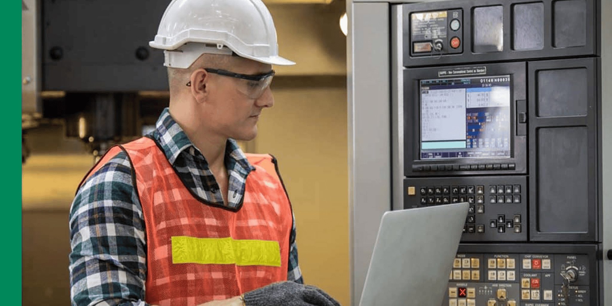 Human Machine Interface | PanelPilot in Action | Man in High Viz | Checking Display | HMI
